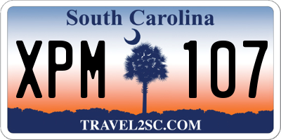 SC license plate XPM107
