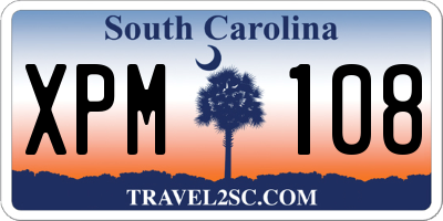 SC license plate XPM108