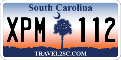 SC license plate XPM112