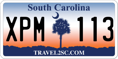 SC license plate XPM113