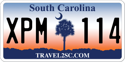 SC license plate XPM114