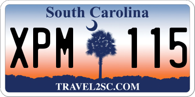 SC license plate XPM115