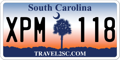 SC license plate XPM118