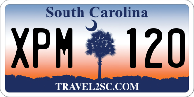 SC license plate XPM120
