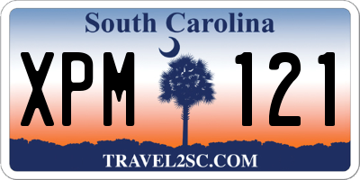 SC license plate XPM121