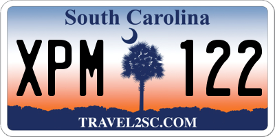 SC license plate XPM122