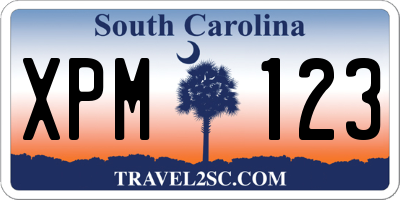 SC license plate XPM123