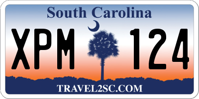 SC license plate XPM124