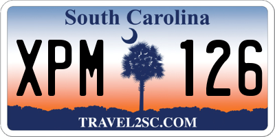 SC license plate XPM126