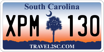 SC license plate XPM130