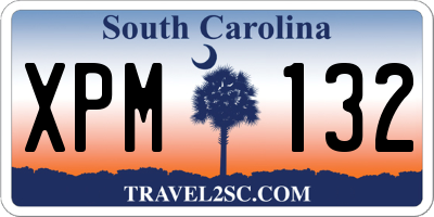 SC license plate XPM132