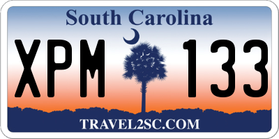 SC license plate XPM133