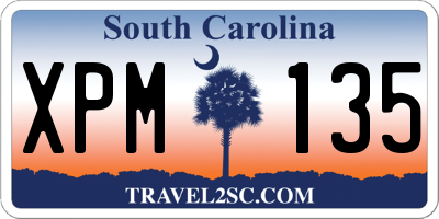 SC license plate XPM135