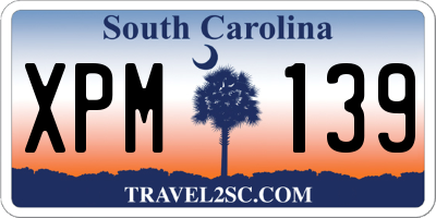 SC license plate XPM139