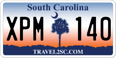 SC license plate XPM140