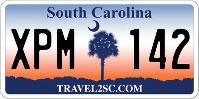 SC license plate XPM142
