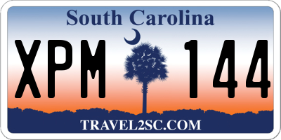 SC license plate XPM144