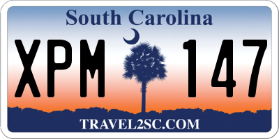 SC license plate XPM147