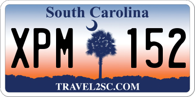 SC license plate XPM152