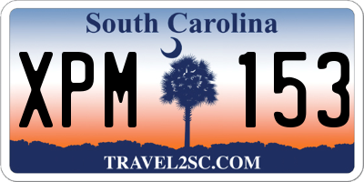 SC license plate XPM153