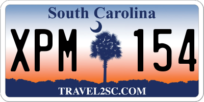 SC license plate XPM154