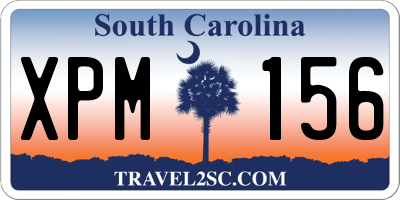 SC license plate XPM156