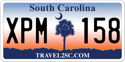 SC license plate XPM158