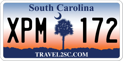 SC license plate XPM172