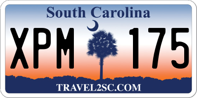 SC license plate XPM175