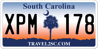 SC license plate XPM178