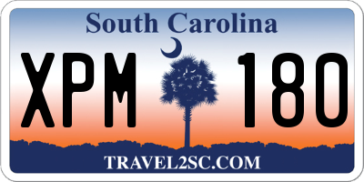 SC license plate XPM180