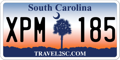 SC license plate XPM185