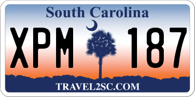SC license plate XPM187