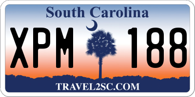 SC license plate XPM188