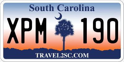 SC license plate XPM190