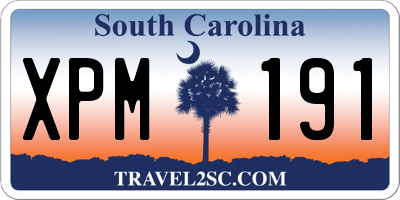 SC license plate XPM191