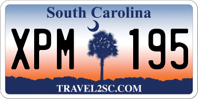 SC license plate XPM195