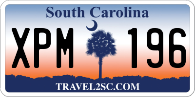 SC license plate XPM196