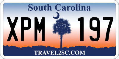 SC license plate XPM197