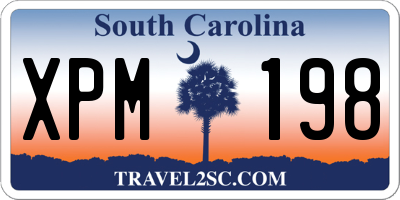 SC license plate XPM198