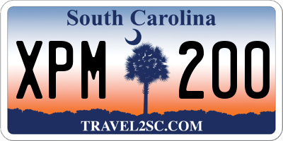 SC license plate XPM200