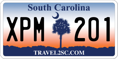 SC license plate XPM201