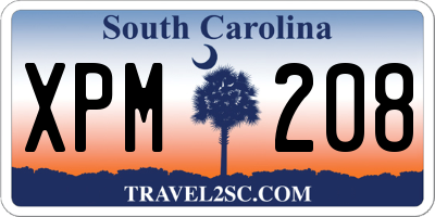 SC license plate XPM208