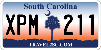 SC license plate XPM211