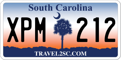 SC license plate XPM212