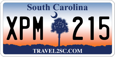 SC license plate XPM215