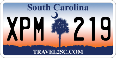 SC license plate XPM219