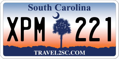 SC license plate XPM221