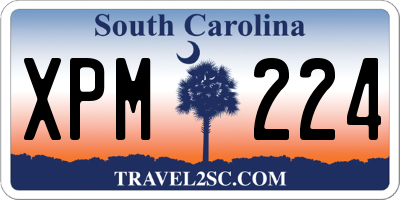 SC license plate XPM224