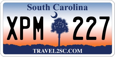 SC license plate XPM227